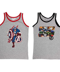 Marvel-Avengers-Jungen-Hemdchen-2er-Pack,-Unterhemd-Kinder-Tank-Top-(122,128)-von-United-Labels-Grau-Groesse-122-128-1906842619