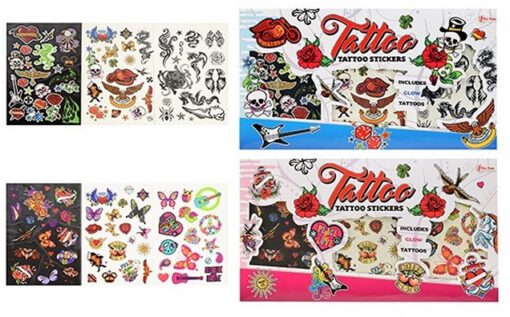 tattoo-tattoo-aufklebers-glow-in-the-dark-2-sortiert-20x35-5cm